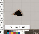 Terracotta fragment of a kylix: Lip cup (drinking cup), Terracotta, Greek, Attic