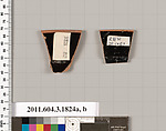 Terracotta rim fragments of kylikes: Lip cup (drinking cup), Terracotta, Greek, Attic