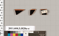 Terracotta rim fragments of kylikes: Lip cup (drinking cup), Terracotta, Greek, Attic