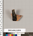 Terracotta fragment of a kylix (drinking cup) or a skyphos (deep drinking cup)?, Terracotta, Greek, Attic