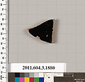 Terracotta fragment of a kylix (drinking cup), Terracotta, Greek, Attic