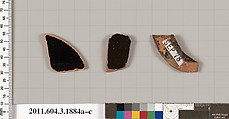 Terracotta fragments from undetermined shapes, Terracotta, Greek, Attic