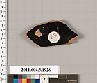 Terracotta fragment of a kylix (drinking cup) or a skyphos (deep drinking cup)?, Terracotta, Greek, Attic