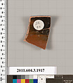 Terracotta fragment of a kylix (drinking cup) or a skyphos (deep drinking cup)?, Terracotta, Greek, Attic