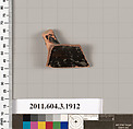 Terracotta fragment of a kylix (drinking cup) or a skyphos (deep drinking cup)?, Terracotta, Greek, Attic