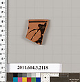 Terracotta rim fragment of a kylix (drinking cup), Terracotta, Greek, Attic