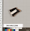 Terracotta fragment of a kylix (drinking cup), Terracotta, Greek, Attic