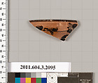 Terracotta rim fragment of a kylix (drinking cup), Terracotta, Greek, Attic