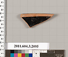 Terracotta rim fragment of a kylix (drinking cup), Terracotta, Greek, Attic