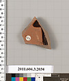 Terracotta fragment of a kylix (drinking cup), Terracotta, Greek, Attic