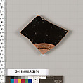 Terracotta fragment of a kylix (drinking cup), Terracotta, Greek, Attic