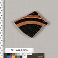 Terracotta fragment of a kylix (drinking cup), Terracotta, Greek, Attic