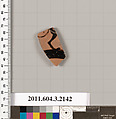 Terracotta fragment of a kylix (drinking cup), Terracotta, Greek, Attic