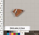 Terracotta fragment of a kylix (drinking cup), Terracotta, Greek, Attic