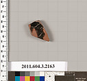 Terracotta fragment of a kylix (drinking cup), Terracotta, Greek, Attic