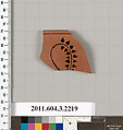 Terracotta rim fragment of a kylix (drinking cup), Terracotta, Greek, Attic