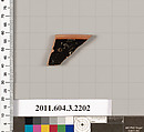 Terracotta rim fragment of a kylix (drinking cup), Terracotta, Greek, Attic