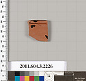 Terracotta fragment of a kylix (drinking cup), Terracotta, Greek, Attic
