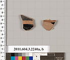 Terracotta fragments of kylikes (drinking cups), Terracotta, Greek, Attic