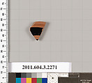 Terracotta fragment of a kylix (drinking cup), Terracotta, Greek, Attic