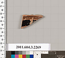 Terracotta fragment of a kylix (drinking cup), Terracotta, Greek, Attic