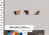 Terracotta fragments of kylikes: eye-cups (drinking cups), Terracotta, Greek, Attic