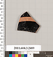 Terracotta fragment of a kylix (drinking cup), Terracotta, Greek, Attic