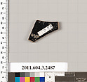 Terracotta fragment of a kylix (drinking cup), Terracotta, Greek, Attic