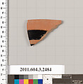 Terracotta fragment of a kylix (drinking cup), Terracotta, Greek, Attic