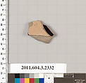 Terracotta fragment of a kylix: eye-cup (drinking cup), Terracotta, Greek, Attic