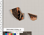 Terracotta fragments of a kylix (drinking cup), Terracotta, Greek, Attic