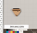 Terracotta rim fragment of a kylix (drinking cup), Terracotta, Greek, Attic