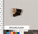 Terracotta fragment of a kylix (drinking cup), Terracotta, Greek, Attic