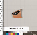 Terracotta fragment of a kylix (drinking cup), Terracotta, Greek, Attic