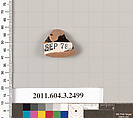 Terracotta fragment of a kylix (drinking cup) or a lekythos (oil flask)?, Terracotta, Greek, Attic