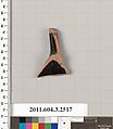 Terracotta fragment of a kylix (drinking cup), Terracotta, Greek, Attic