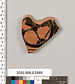Terracotta rim fragment of a kylix (drinking cup), Terracotta, Greek, Attic