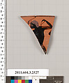 Terracotta rim fragment of a kylix: Siana cup (drinking cup), Terracotta, Greek, Attic
