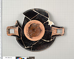 Terracotta kylix (drinking cup), Terracotta, Greek, Attic