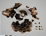 Terracotta fragments of a kylix (drinking cup), Terracotta, Greek, Attic
