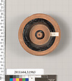 Terracotta fragment of a stemless cup (drinking cup), Terracotta, Greek, Attic
