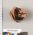 Terracotta fragment of a kylix (drinking cup), Terracotta, Greek, Attic