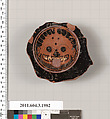 Terracotta fragment of a kylix (drinking cup), Terracotta, Greek, Attic