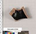 Terracotta fragment of a kylix (drinking cup), Terracotta, Greek, Attic