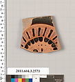 Terracotta fragment of a Little Master cup (drinking cup), Terracotta, Greek, Attic