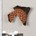 Terracotta fragment of a Little Master cup (drinking cup), Terracotta, Greek, Attic