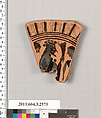 Terracotta fragment of a Little Master cup (drinking cup), Terracotta, Greek, Attic