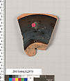 Terracotta fragment of a Little Master cup (drinking cup), Terracotta, Greek, Attic