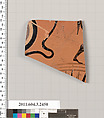 Terracotta fragment of a kylix: eye-cup (drinking cup), Terracotta, Greek, Attic