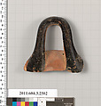 Terracotta fragment of a kylix (drinking cup), Terracotta, Greek, Attic